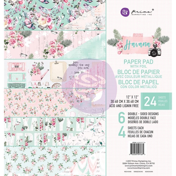 Prima - Havana - 12x12 Paperpack (24 double sided sheets)