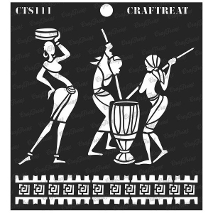 CrafTreat 6"x6" Stencil - Tribal Daily Chores