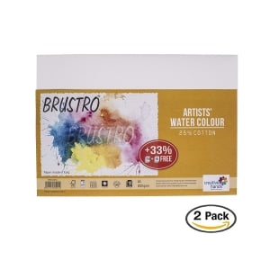 Brustro Artists Watercolour Paper (25% Cotton) - 200 gsm - A5