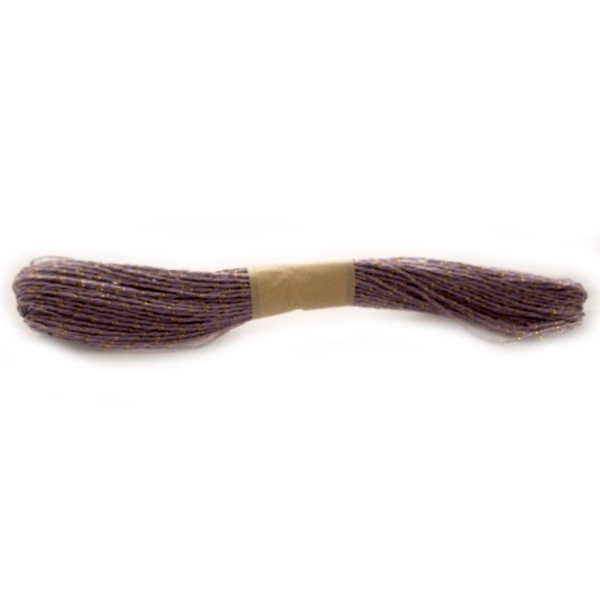 Golden double colored Paper Twine - Lavendar (10 mts)