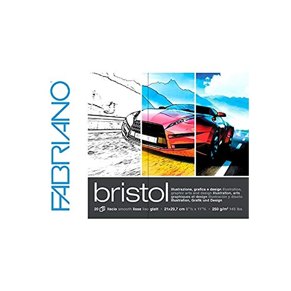 Fabriano Bristol Glued Block A4