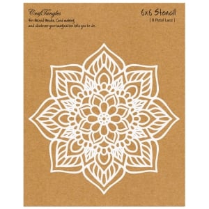CrafTangles 6"x6" Stencil - 8 petal Lace