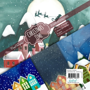 CrafTangles Decoupage Paper Pack - Christmas Time (12 by 12 inch) - 4 sheets