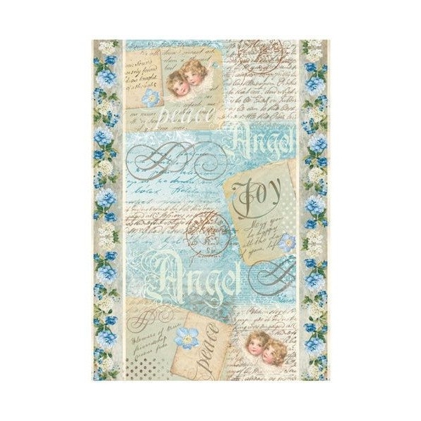 Stamperia Rice Paper A4 - Angel Postcard