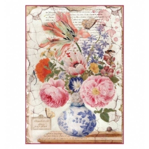 Stamperia Rice Paper A4 - Vintage Vase