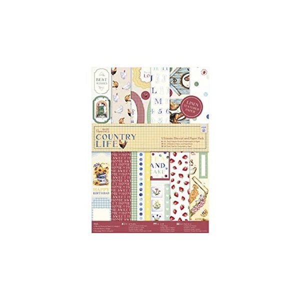 Papermania Ultimate A4 Die-Cuts & Paper Pack 48/Pkg - Country Life