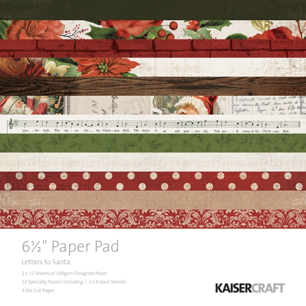 KaiserCraft paper pad - Letters to Santa (6.5 by 6.5 inch) - 40 sheets