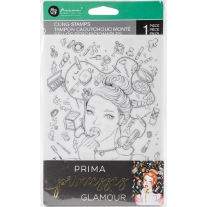 Prima Marketing Princesses Cling Stamp 5"X7" - Glamour