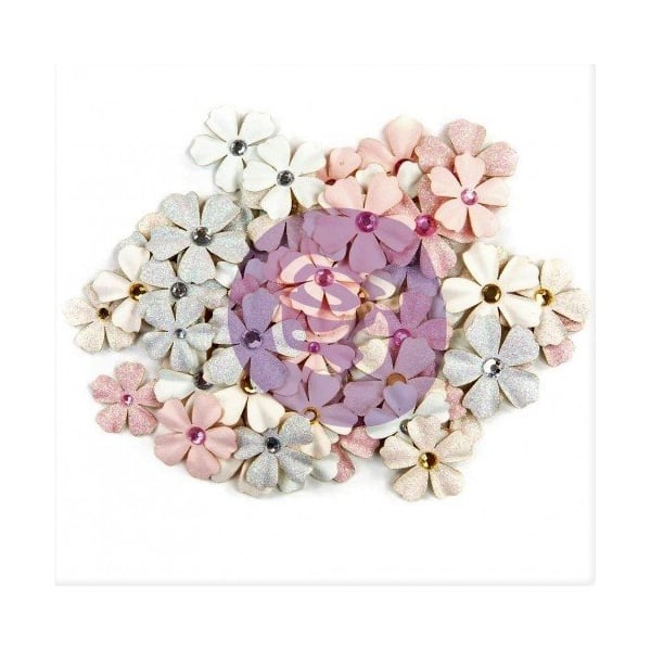 Prima Marketing Lavender Frost Paper Flowers 60/Pkg