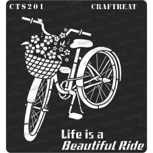 CrafTreat 6"x6" Stencil - Life is a Beautiful Ride
