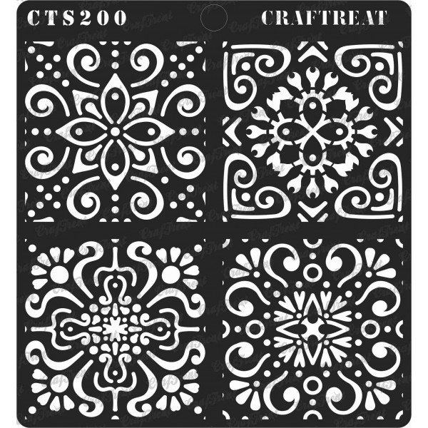 CrafTreat 6"x6" Stencil - Moroccan Tiles