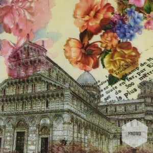 A pack of 12 by 12 inch Decoupage Napkins(5 pcs) - Buildings