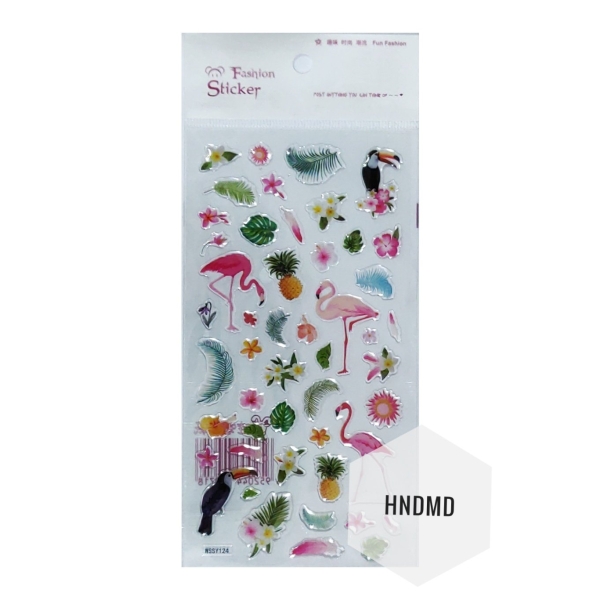 Epoxy Stickers - Flamingos