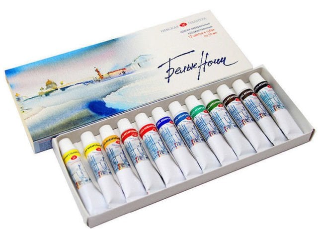 White Nights Artist watercolors tubes (Set of 12)