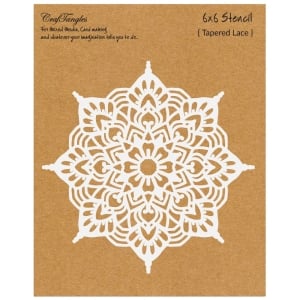 CrafTangles 6"x6" Stencil - Tapered Lace
