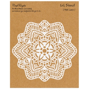 CrafTangles 6"x6" Stencil - Net Lace