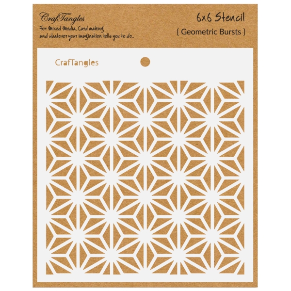 CrafTangles 6"x6" Stencil - Geometric Bursts