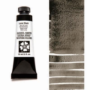Daniel Smith Extra fine watercolors 15 ml tube - Lunar Black