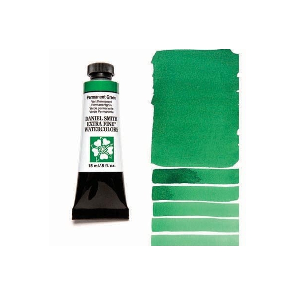 Daniel Smith Extra fine watercolors 15 ml tube - Permanent Green
