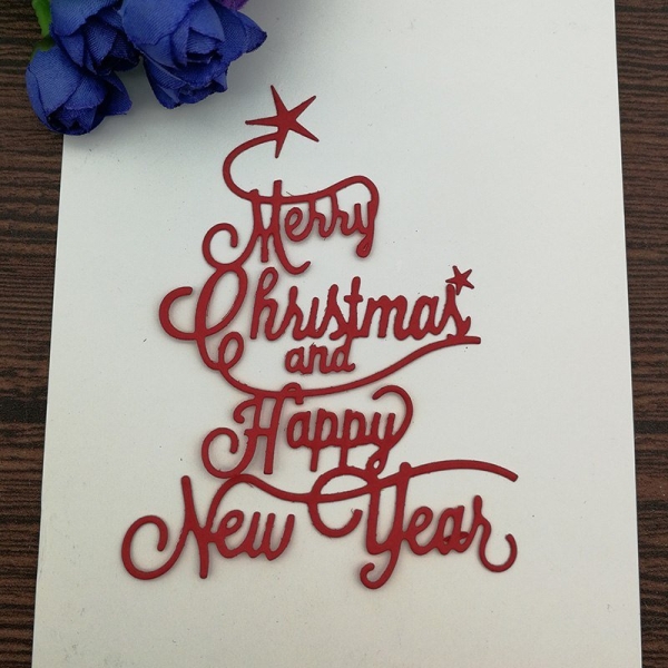Steel Word Dies - Merry Christmas and Happy New Year