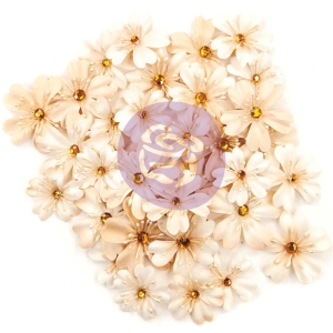 Prima Marketing Mulberry Paper Flowers - Meadows / Pretty Pale 36/Pkg