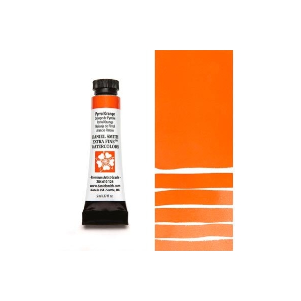 Daniel Smith Extra fine watercolors 5 ml tube - Pyrrol Orange