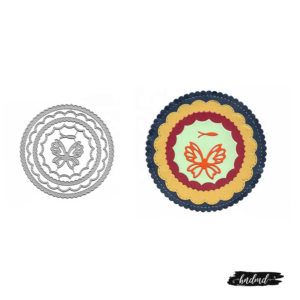 Steel Dies - Ornate Circles (Set of 5 dies) XY375 steel cutting dies CraftAdda Steel Dies - Ornate Circles (Set of 5 dies)