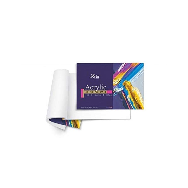 Campap Acrylic painting pad,Linen canvas texture, acid free 100% Cellulose Cold Pressed (A3 size)