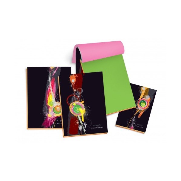 Campap 80 sheets bright colour pad (16 sheets X 5 colours) - A4 size (CS 12406)