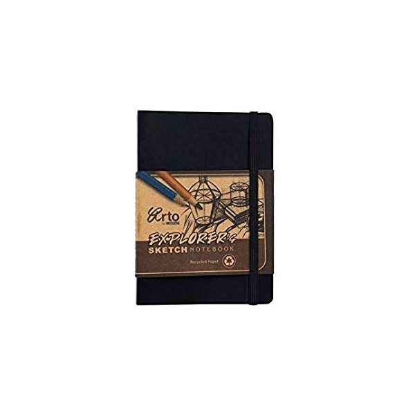 Campap 160 pages Explorer Sketch Book -Nero Cover (A5 size)