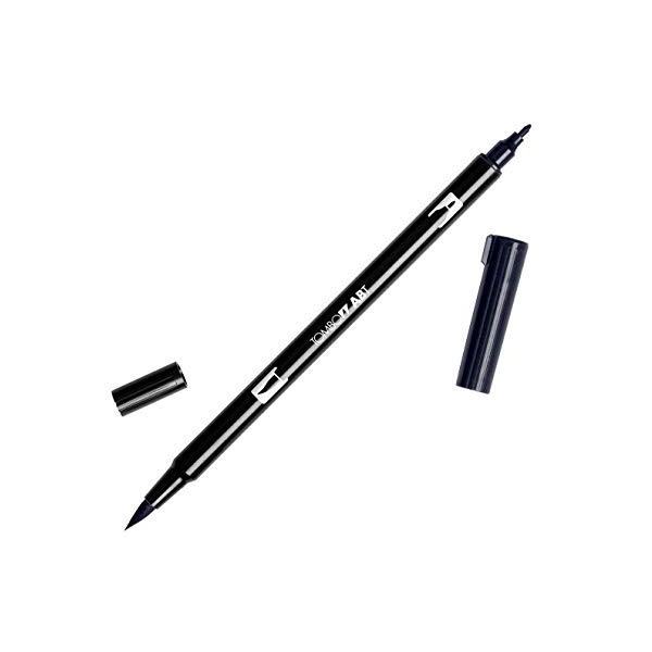 Tombow Dual Brush Pen Art Marker, N15 - Black