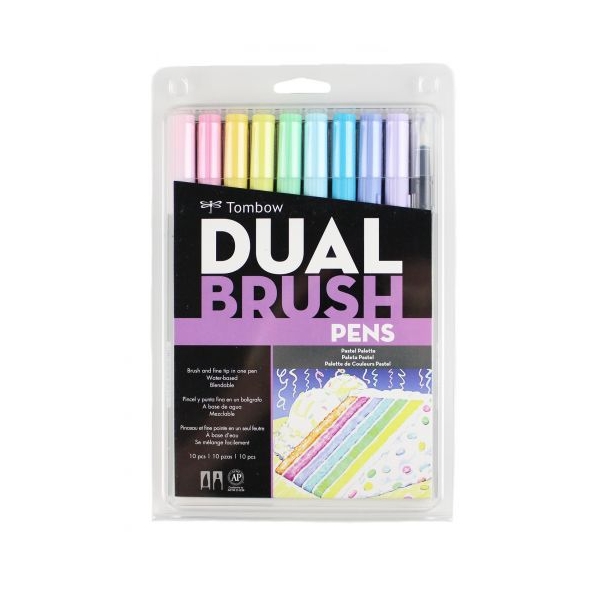 Tombow dual brush pen (Set of 10) - Pastels