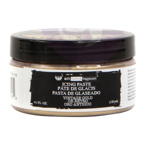 Prima Finnabair Art Extravagance Icing Paste 120ml Jar - Vintage Gold