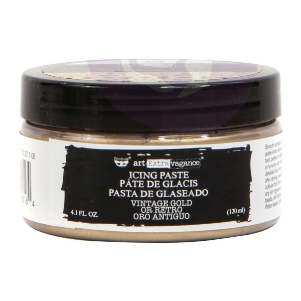 Prima Finnabair Art Extravagance Icing Paste 120ml Jar - Vintage Gold