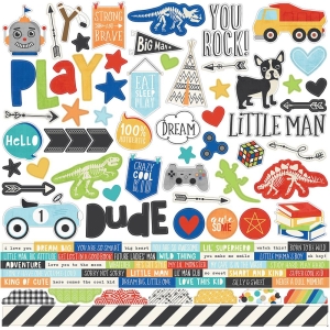 Simple Stories Sticker - Lil Dude 12"X12"