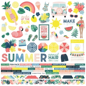Simple Stories Sticker - Sunshine and Blue skies Stickers 12"X12"