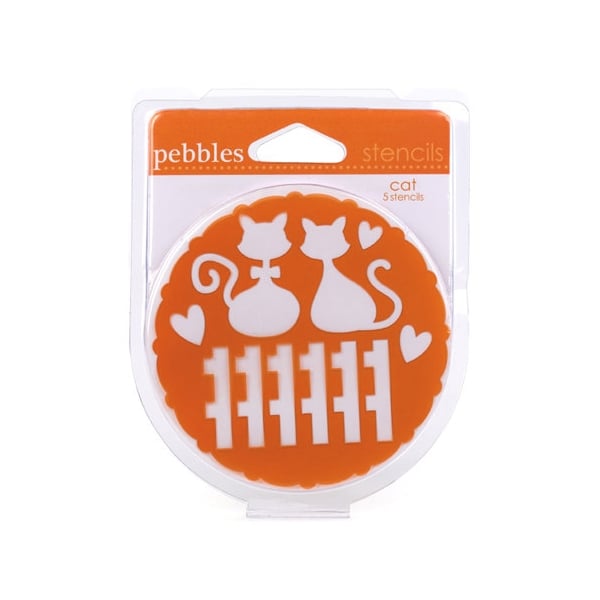 Pebbles Stencil (Set of 10 mini stencils) - Cats