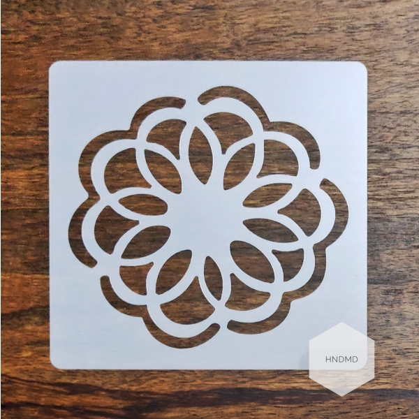 Mandala 5by5 inch stencils (Design 15)