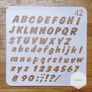 Stencil - Alphabets and Numbers (5 by 5 inch)