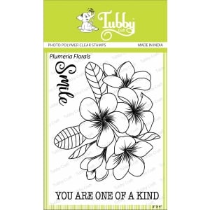 Tubby Photopolymer Clear Stamps - Plumeria Florals