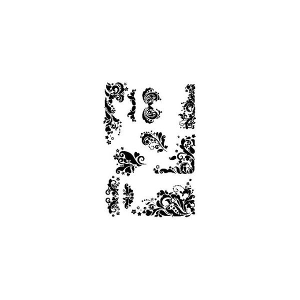 Cadence A4 Stencil - Dot Flourishes