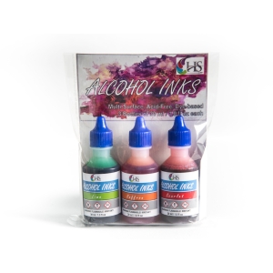 HS Alcohol Inks - Set 4 (Lime, Saffron and Scarlet)
