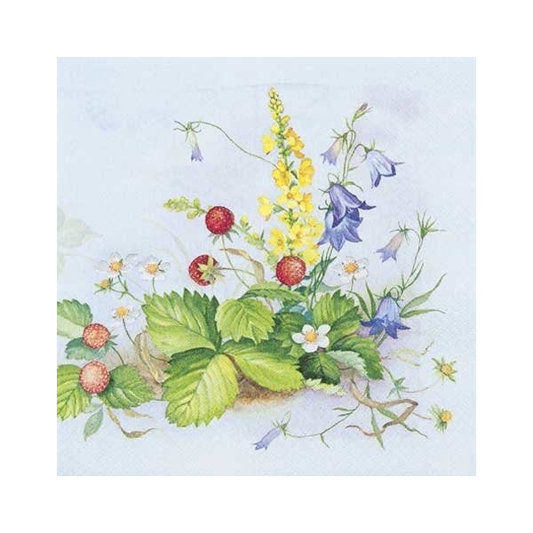 A pack of 12 by 12 inch Decoupage Napkins ( 5 pcs ) - Berry