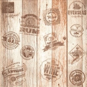 A pack of 12 by 12 inch German Decoupage Napkins ( 5 pcs ) - Oak Barrel