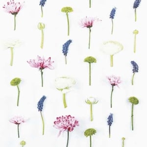 A pack of 12 by 12 inch German Decoupage Napkins ( 5 pcs ) - Flower Composition