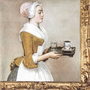 A pack of 12 by 12 inch Decoupage Napkins ( 5 pcs ) - Vintage Maid