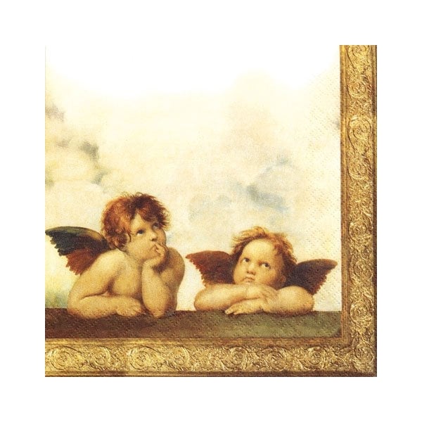 A pack of 12 by 12 inch Decoupage Napkins ( 5 pcs ) - Angel Babies