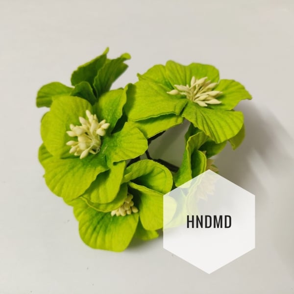 Large Mulberry Flowers - Light Green (Pack of 10) (CAMR400)