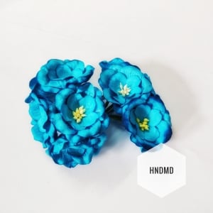 Mulberry Poppy Flowers - Blue (Pack of 10)