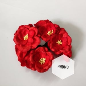 Mulberry Poppy Flowers - Red (Pack of 10)